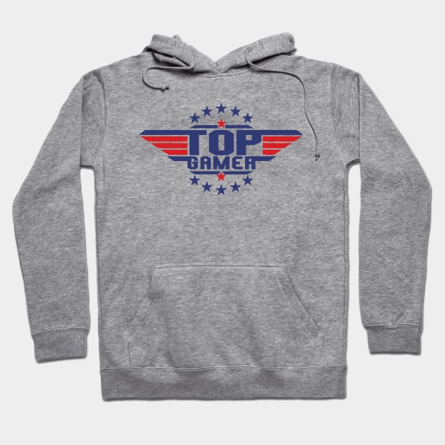 Top Aviation Pilot Gamer Funny Retro Cool Gaming Hoodie by RuftupDesigns